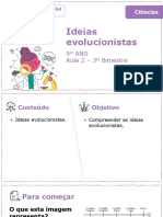 Ciencias 9º Ano - Ideias Evolucionistas