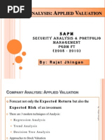 Company Analysis - Applied Valuation by Rajat Jhingan