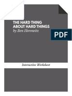 The Hard Thing About Hard Things by Ben Horowitz Worksheet