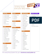 System Oz Food List