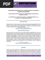 O Poder de Influência Do Agronegócio Na Política Externa Brasileira