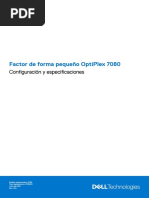 Factor de Forma Pequeño OptiPlex 7080 Configuración y Especificaciones