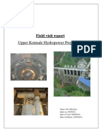 Upper Kotmale Hydropower Project: Field Visit Report