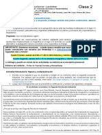 Clase 2 Cuarto Año Actividades para Estudantes en La No Presencialidad