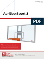 Tablero Acrílico Sport Ficha Tecnica