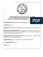 Didáctica Especial y Prácticas de La Enseñanza 2023