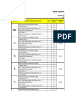 Pipe Sizing Table Analysis