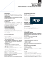 Sikalatex: Résine À Mélanger À L'eau de Gâchage Des Mortiers