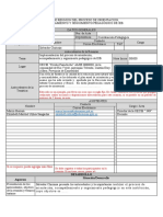 Formato de ACTA DE REUNIÓN DEL PROCESO DE ORIENTACIÓN..