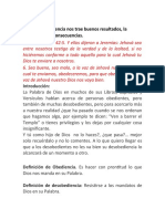 La Obediencia Nos Trae Buenos Resultados, La Desobediencia Consecuencias.