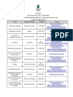 ANEXO I - Cronograma de Atividades