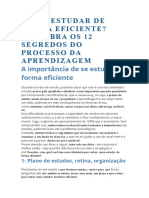 Como Estudar de Forma Eficiente