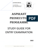 Aspirant Prosecutor Programme Study Guide