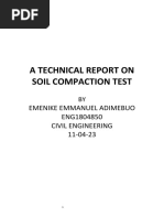 A Technical Report On Soil Compaction Test