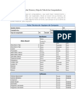 Formato de Ficha Técnica y Hoja de Vida de Los Computadores