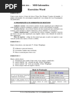 Exercicios de Avaliação Do Word 2016