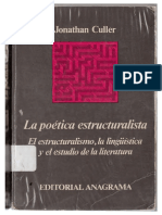 CULLER Jonathan La Poetica Estructuralista