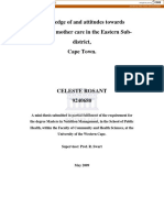 Knowledge of and Attitudes Towards Kangaroo Mother Care in The Eastern Sub-District, Cape Town