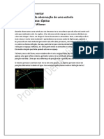 A Física Da Observação de Uma Estrela