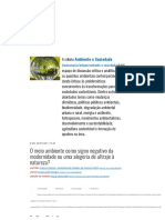 O Meio Ambiente Como Signo Negativo Da Modernidade Ou Uma Alegoria de Ultraje À Natureza?