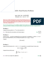 Practice Problems Final