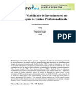 Estudo Da Viabilidade de Investimentos em Uma Franquia de Ensino Profissionalizante