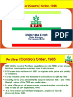 Fertilizer (Control) Order, 1985