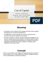 Cost of Capital