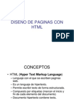 DISEñO DE PAGINAS CON HTML