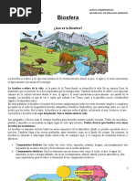 Biosfera y Ecosistema Lectura Complementaria 2