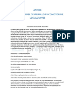 Tema 6 Pautas en El Desarrollo Psicomotor - Evaluacion