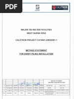 MS For Sheet Piling Installation