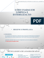 Soluções Usadas em Limpeza e Esterilização - Aula 2