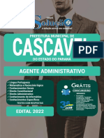 Apostila Prefeitura de Cascavel - PR 2022 - Agente Administrativo