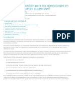 Clase 2 - La Evaluación para Los Aprendizajes en El Aula, ¿Qué, Cuándo y para Qué