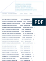 Ingresantes Examen UNT C - D - 2012 - I