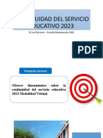 Continuidad Del Servicio Educativo Agosto - Septiembre 2023 Final