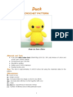 Beginner Crochet Duck Lufy Amigurumi PDF Pattern