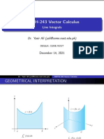 MATH-243 Vector Calculus: Line Integrals