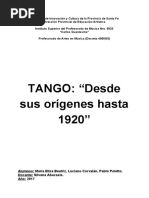 Tango Desde Sus Orígenes Hasta 1920