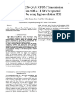 256 QAM OFDM Transmission Over 720 KM With A Spectral Efficiency by Using High Resolution FDE