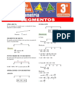 Ejercicios de Segmentos para Tercer Grado de Secundaria