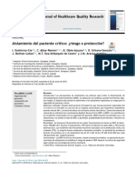 Journal of Healthcare Quality Research: Aislamiento Del Paciente Crítico: ¿Riesgo o Protección?