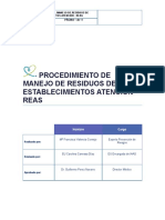 Procedimiento de Manejo de Residuos de Establecimientos de Atención - Reas