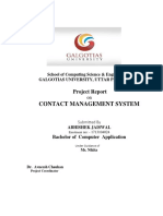 Contect Management System (Report) - Abhishek Jaiswal