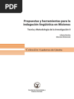 Propuestas y Herramientas para La Indagación Linguística en Misiones. Teoría Ii