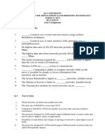 Gls University Faculty of Computer Applications & Information Technology Subject: DCN Bca Sem Iv Unit 5 Assignment Q-1 Fill in The Blanks