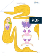 Tangled Rapunzel Paper Craft Printable 0910