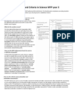 Grading and Criteria in Science MYP Year 3 