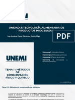 Unidad 3: Tecnología Alimentaria de Productos Procesados: Ing. Andrea Paola Cárdenas Jarrín, Mgs